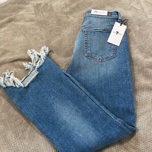7 For All Mankind high waist slim kick jeans